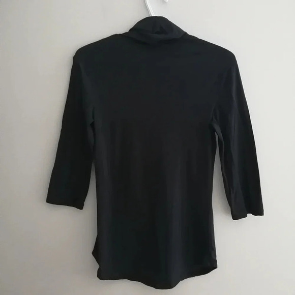 James Perse 3/4 Sleeve Lightweight Cowl Neck Top Size 3 (Large) Minimal - Picture 3 of 14